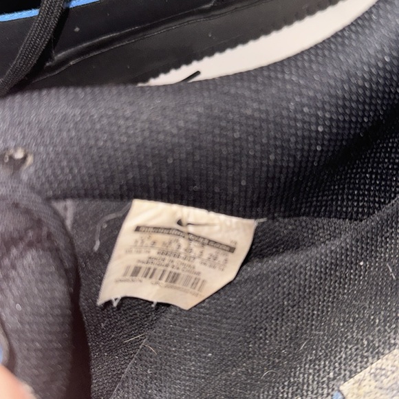 🔥🔥HOST PIC 🔥🔥Nike Air Force 1 Retro black blue outlined Swoosh Men Size 11.5 - Picture 9 of 10